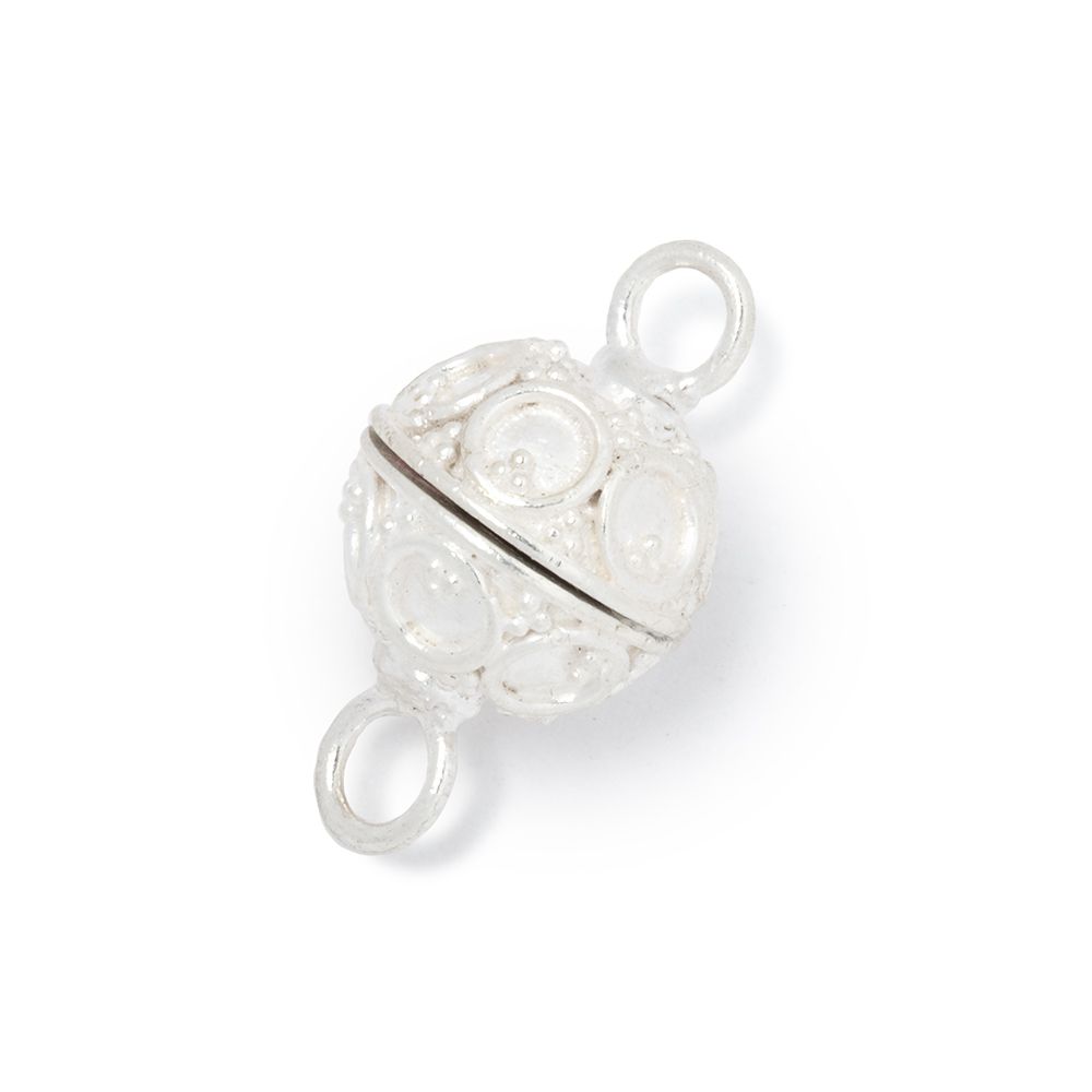 12mm Circle & Miligrain Magnetic Clasp 1 piece