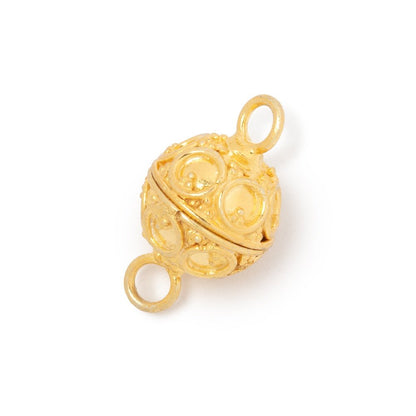 12mm Circle & Miligrain Magnetic Clasp 1 piece