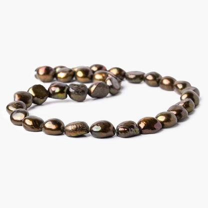 12mm Cocoa Brown Baroque Pearl, 15 inch, 31 pieces