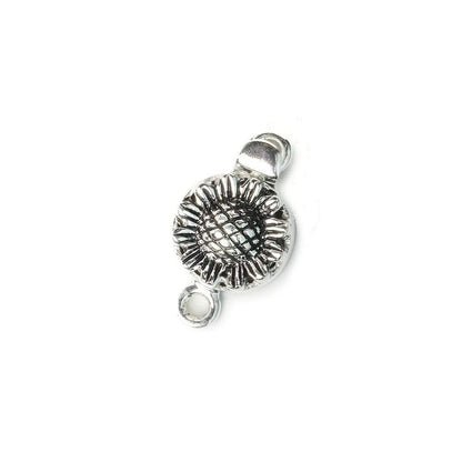 12mm Antique Sterling Silver Box Clasp Sunflower Design 1 piece