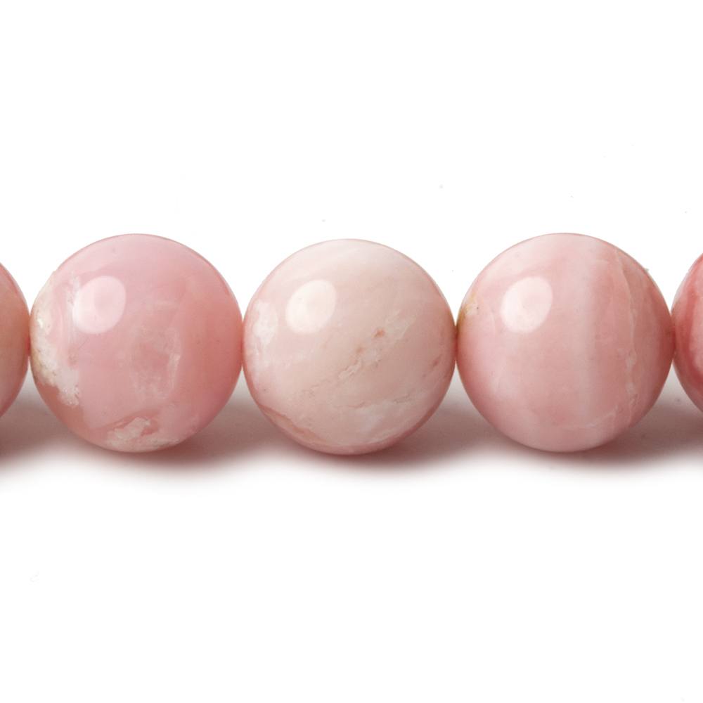 12mm Pink Peruvian Opal Plain Rounds 16 inch 35 beads A