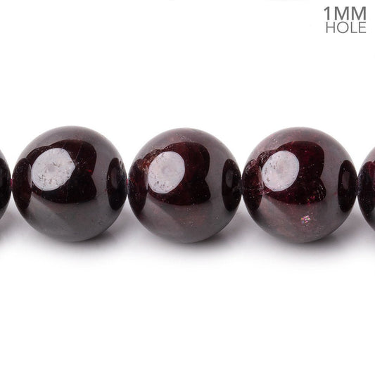 11mm Red Garnet Plain Round Beads 15.5 inch 35 pieces 1mm Hole