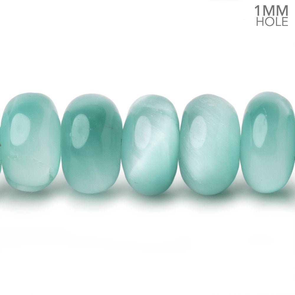 12mm Russian Green Angelite Plain Rondelle Beads 16 inch 66 pieces AA