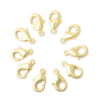 12mm Shiny Lobster Clasp Set of 10 Pieces