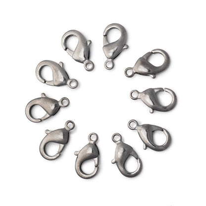 12mm Shiny Lobster Clasp Set of 10 Pieces