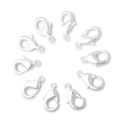 12mm Shiny Lobster Clasp Set of 10 Pieces