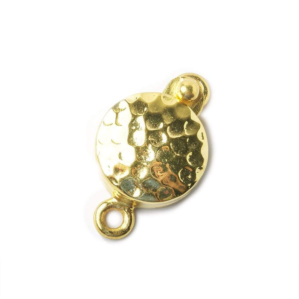 12mm Vermeil  Box Clasp Round Hammered Design 1 piece