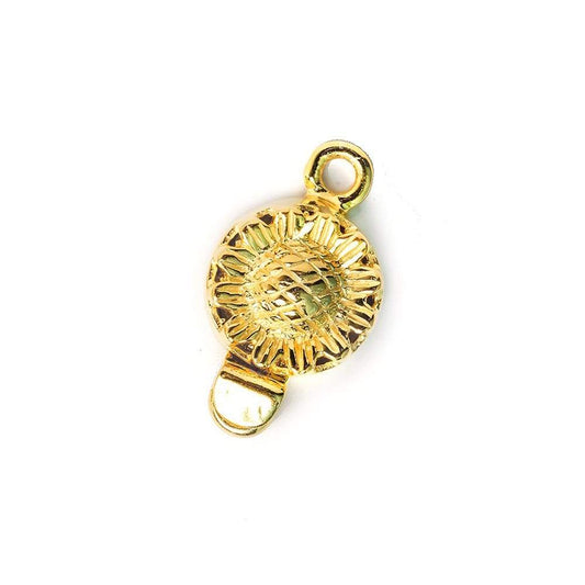 12mm Vermeil Box Clasp Sunflower Design 1 piece