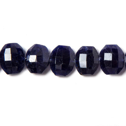 12x10-13x10mm Sodalite side drilled Faceted Cushion Beads 6 inch 15 pieces