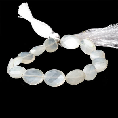 12x10-13x9mm Ceylon Moonstone faceted oval 8 inch 15 Beads