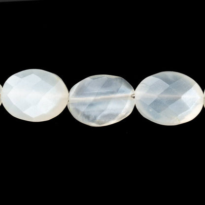 12x10-13x9mm Ceylon Moonstone faceted oval 8 inch 15 Beads