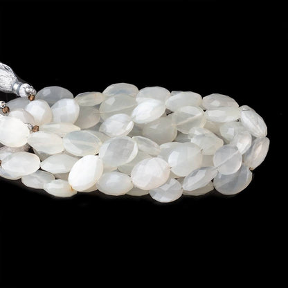 12x10-13x9mm Ceylon Moonstone faceted oval 8 inch 15 Beads