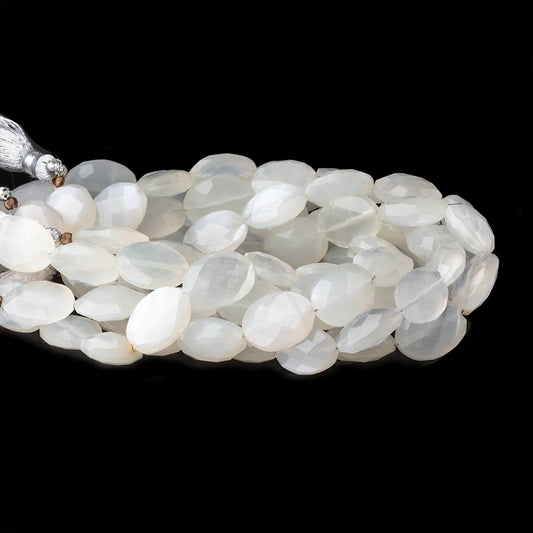 12x10-13x9mm Ceylon Moonstone faceted oval 8 inch 15 Beads