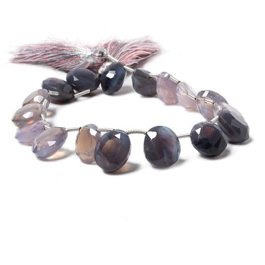 12x10-14x12mm Scapolite pavilion faceted ovals 8.25 inches 9 beads