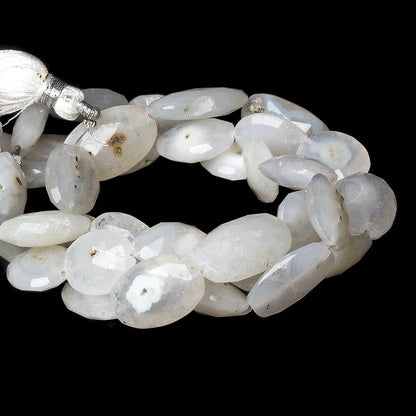 12x10-15x11mm Peacock Solar Quartz faceted oval nugget beads 8 inch 11 pieces