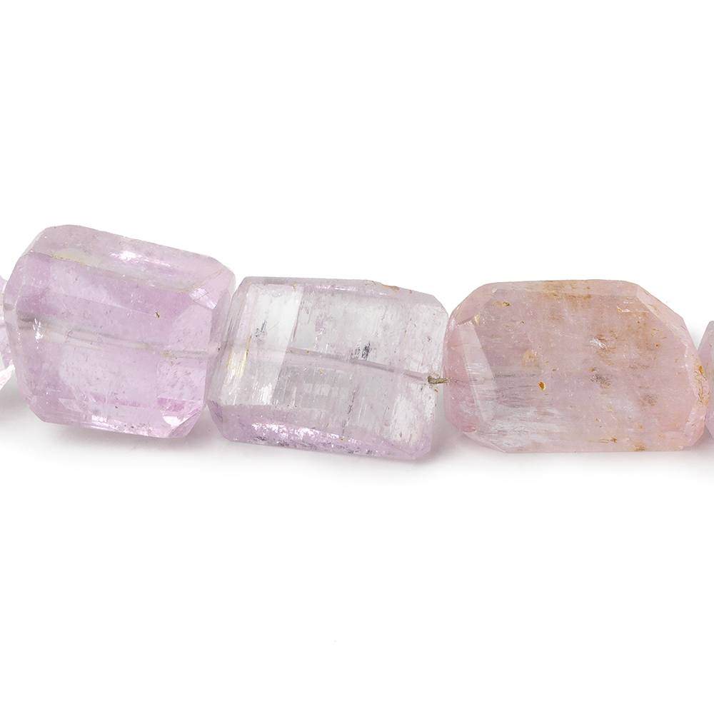 12x10-22x12mm Kunzite Faceted Nugget Beads 8 inch 13 pieces