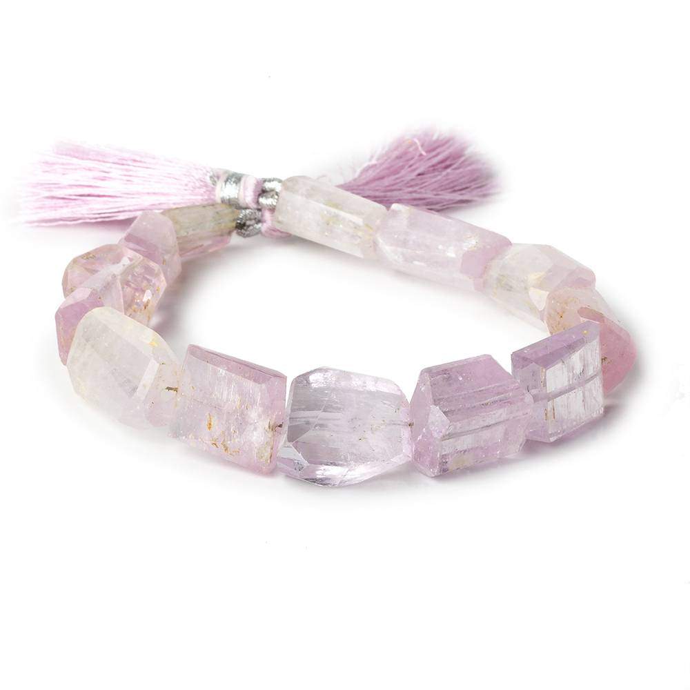 12x10-22x12mm Kunzite Faceted Nugget Beads 8 inch 13 pieces