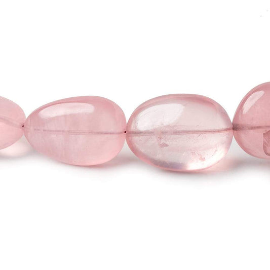12x10-24x17mm Rose Quartz plain nuggets 19 inch 26 beads AAA
