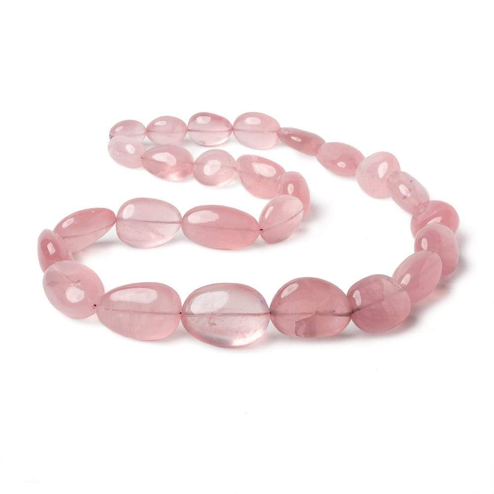 12x10-24x17mm Rose Quartz plain nuggets 19 inch 26 beads AAA