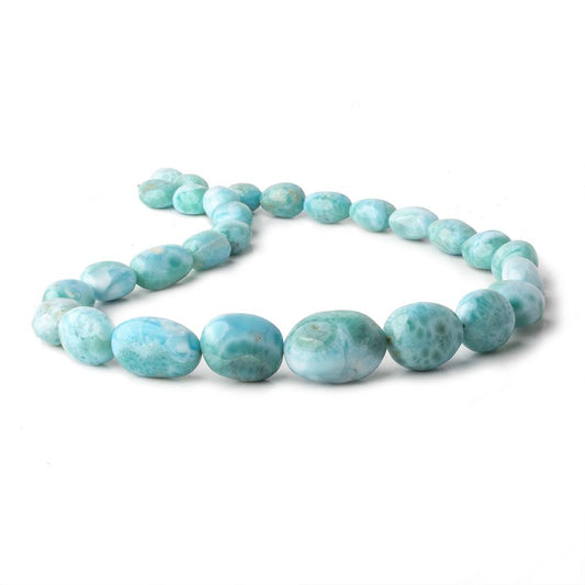 12x10-24x18mm Larimar plain nugget beads 18 inch 28 pieces A