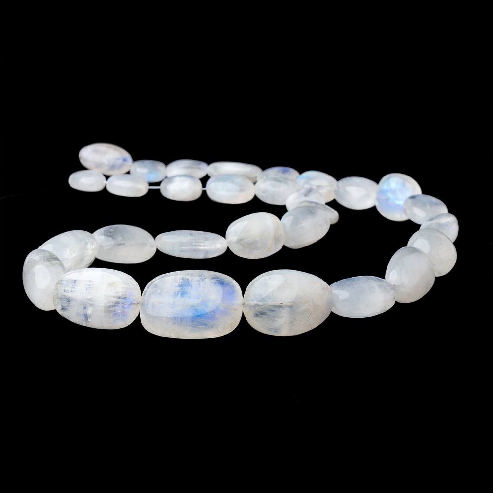 12x10-25x17mm Rainbow Moonstone Plain Nugget Beads 18 inch 27 pieces