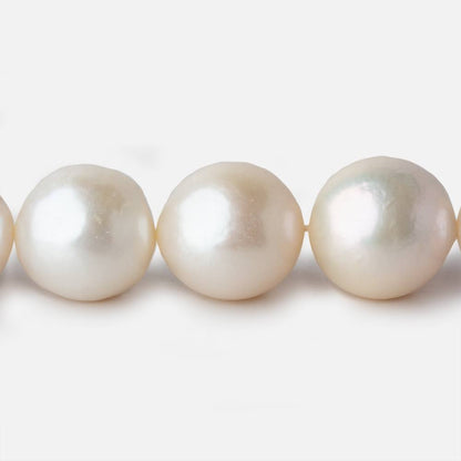 12x11-14.5x15mm Off White Near Round Freshwater Pearl 17 inch 33 pieces A