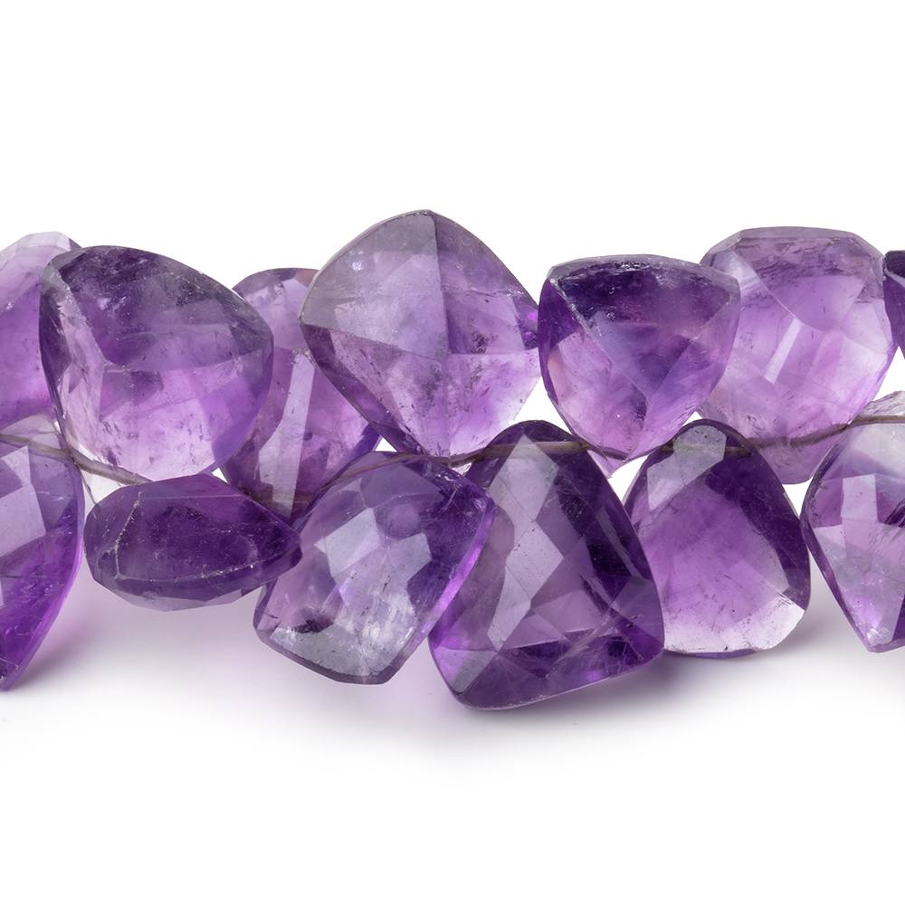 12x11-16x13mm Amethyst Top Drill Faceted Free Shape Beads 7 inch 34 pieces