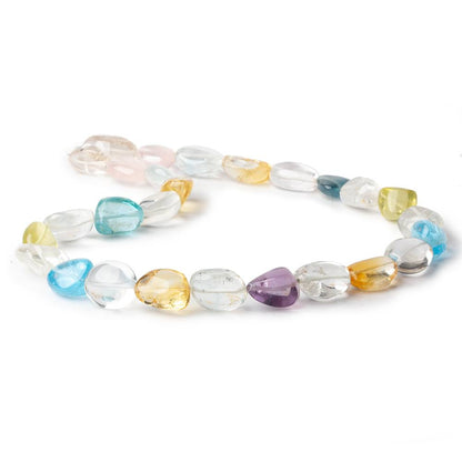 12x11-19x10mm Multi Gemstone plain nuggets 16.5 inch 25 pieces