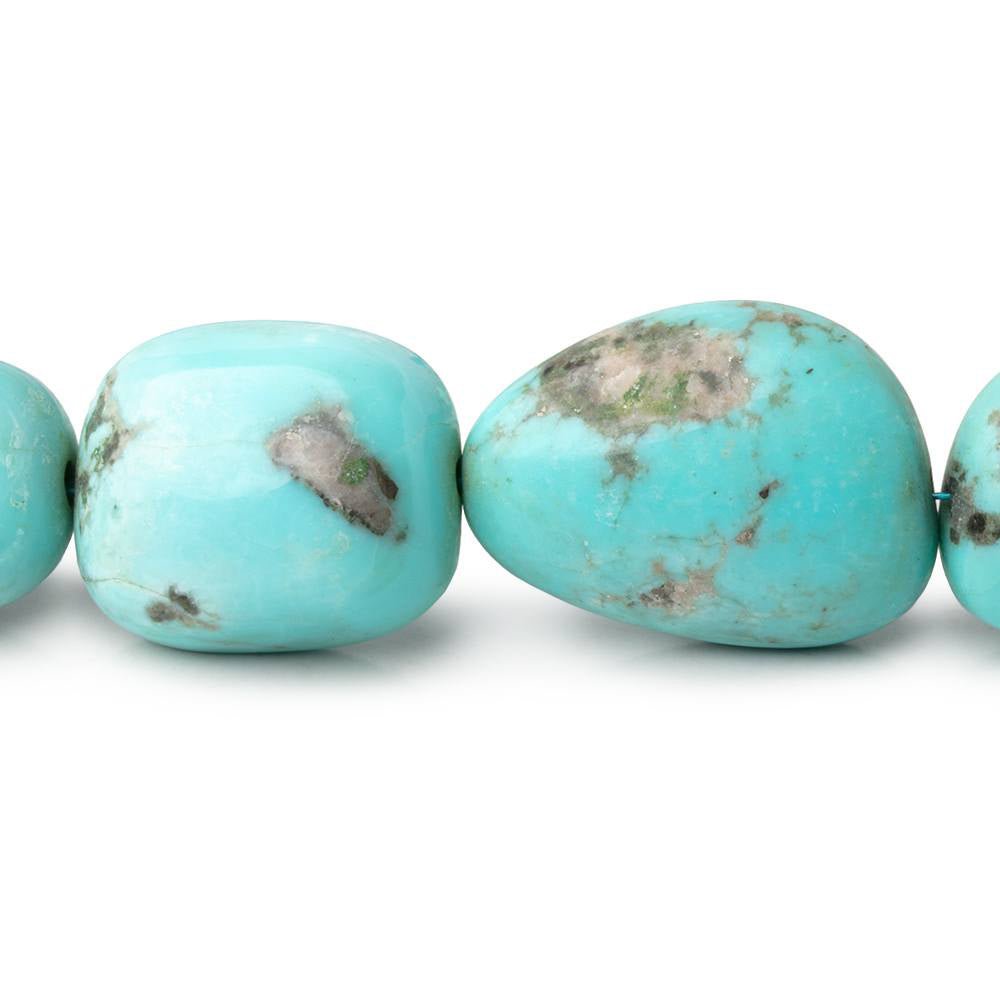 12x11-24x18mm Sleeping Beauty Turquoise Plain Nuggets 18 inch 26 Beads AAA