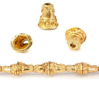 12x11mm 2kt Gold Plated Copper Oval Cone *DISCONTINUED*