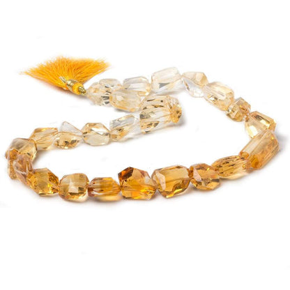 12x13x7-30x10x6mm Shaded Citrine Faceted Nugget Beads 15.5 inch 28 pieces