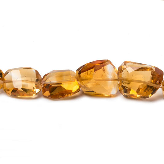 12x13x7-30x10x6mm Shaded Citrine Faceted Nugget Beads 15.5 inch 28 pieces