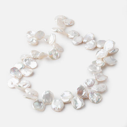 12x15-15x17mm White top drilled Keshi Freshwater Pearls AAA 16 inch 42pcs