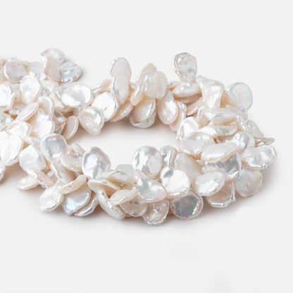 12x15-15x17mm White top drilled Keshi Freshwater Pearls AAA 16 inch 42pcs