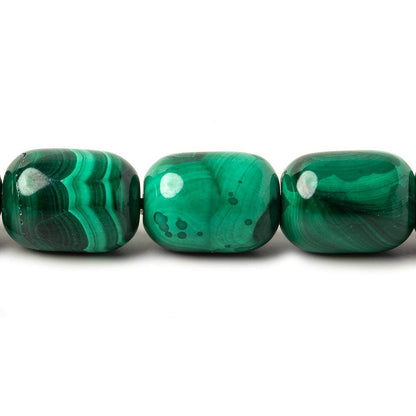 12x16mm Malachite plain cylinder tube beads 15.5 inch 25 pieces