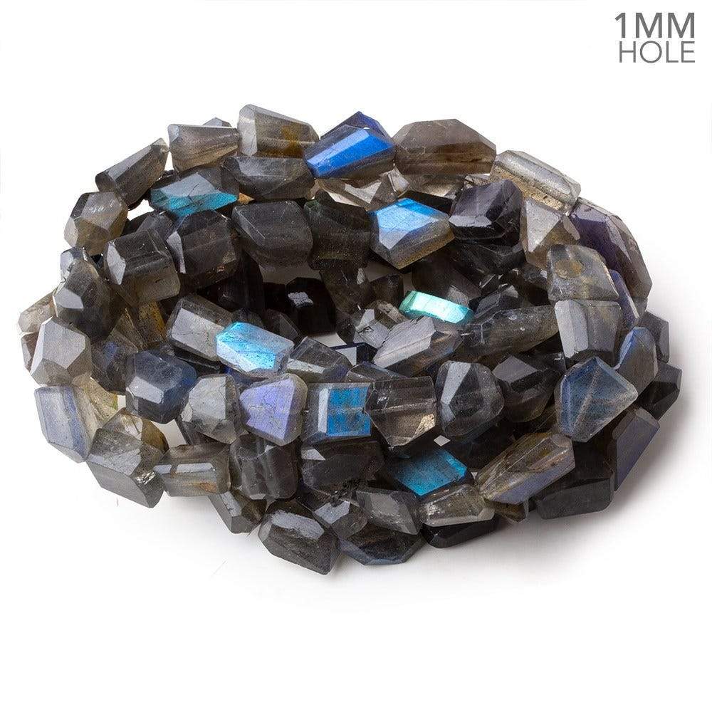 12x6-15x8mm Labradorite Faceted Nugget Beads 16 inch 30 pieces 1mm Hole
