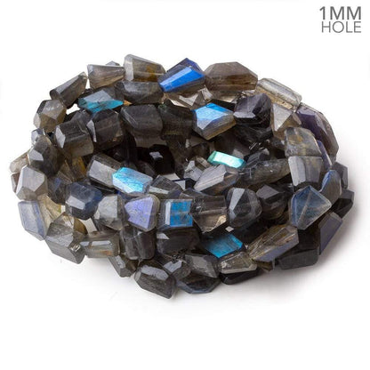 12x6-15x8mm Labradorite Faceted Nugget Beads 16 inch 30 pieces 1mm Hole