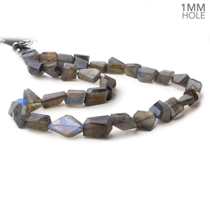 12x6-15x8mm Labradorite Faceted Nugget Beads 16 inch 30 pieces 1mm Hole