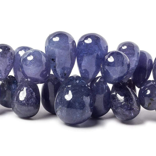 12x6-17x6mm Tanzanite plain tear drop beads 9.5 inch 72 pieces  AA grade