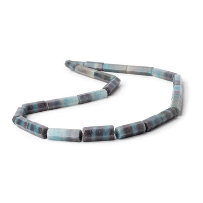 12x6-25x7mm Rare Paraiba Quartz Faceted Tube Beads 18 inch 23 pieces AAA