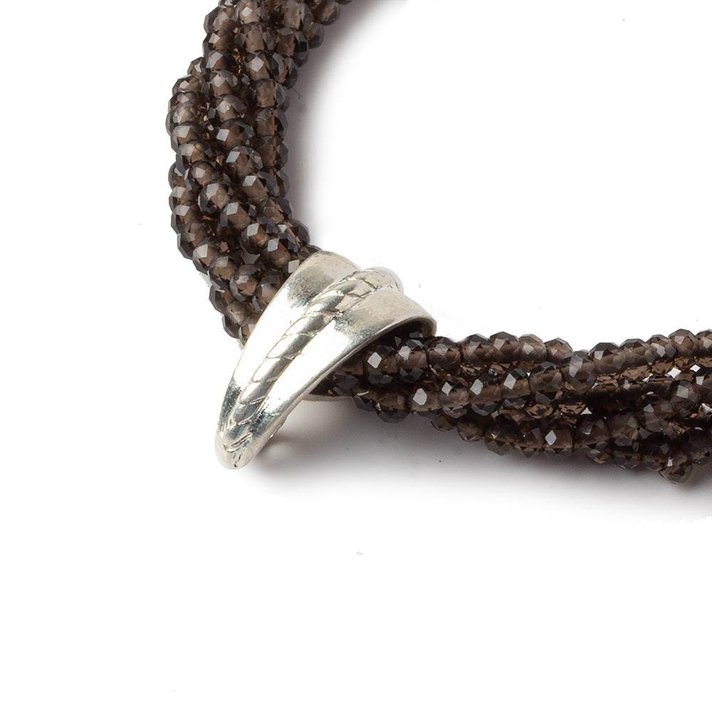 12x6mm Sterling Silver Slider Style Twisted Rope Bail 1 piece