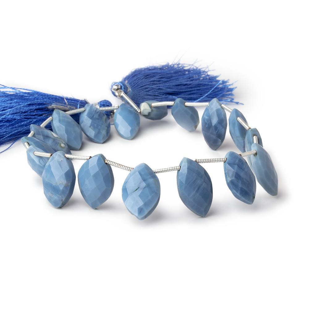 12x7-18x10mm Owyhee Blue Opal Faceted Marquise Beads 8 inch 16 pieces