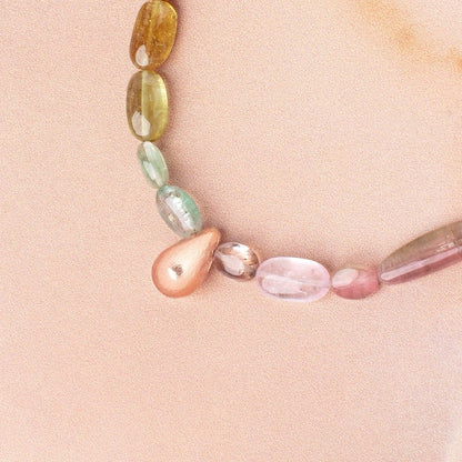 12x7mm Rose Gold Plated Copper Brushed Tear Drop Set of 6 Beads