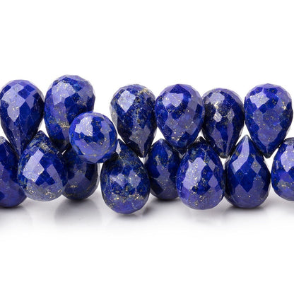 12x8-13x9mm Lapis Lazuli Faceted Tear Drop Beads 8 inch 52 pieces