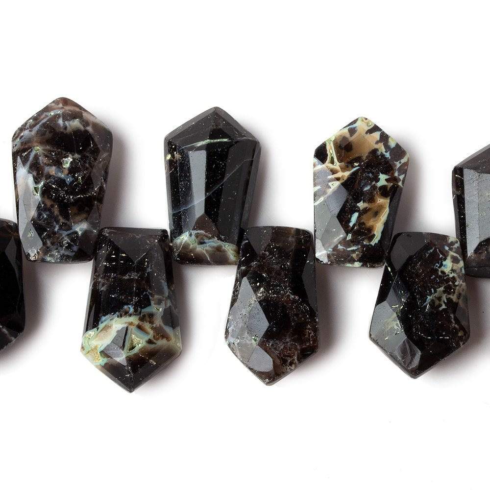 12x8-17x10mm Rapid City Jasper top drilled Faceted Shield beads 8 inch 28 pieces AAA