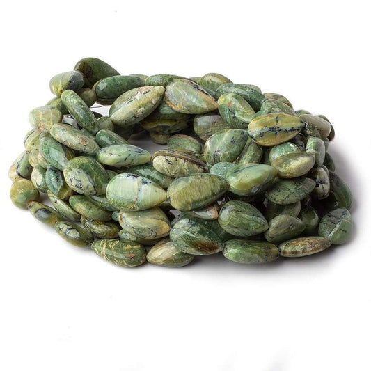 12x8-21x12mm Green Opal straight drill pain pear beads 18.5 inch 27 pieces