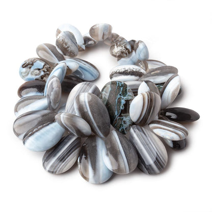 12x8-25x16mm Banded Owyhee Opal Plain Pear Beads 7 inch 42 pieces AA