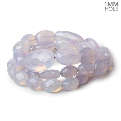 9x7-20x12mm Lavender Opal straight drilled faceted nuggets 20 inch 39 beads AA large hole