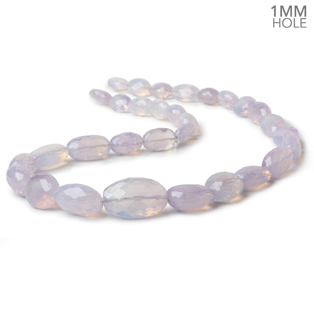 9x7-20x12mm Lavender Opal straight drilled faceted nuggets 20 inch 39 beads AA large hole
