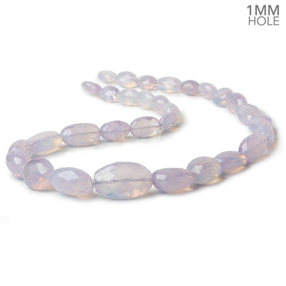 9x7-20x12mm Lavender Opal straight drilled faceted nuggets 20 inch 39 beads AA large hole